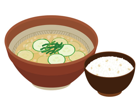 Illustration of cold soupのイラスト素材