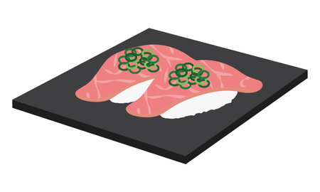 Illustration of meat sushiのイラスト素材