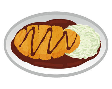 Illustration of Kanazawa curryのイラスト素材