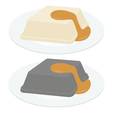 Sesame tofu illustrationのイラスト素材