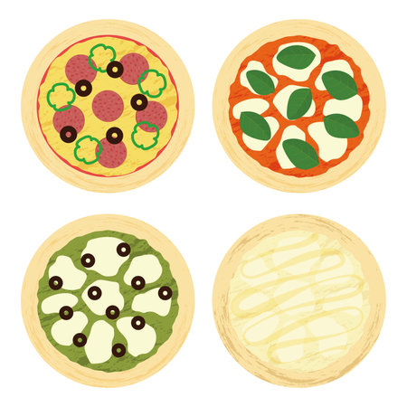Pizza Illustration Setのイラスト素材