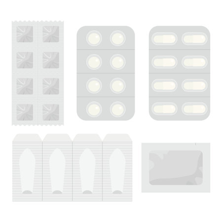 Illustration set of medicines of various shapesのイラスト素材