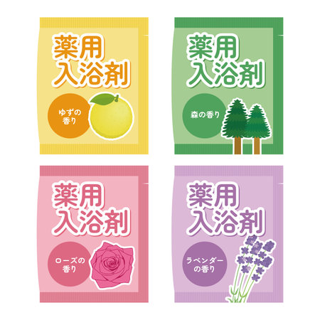 Illustration of bath saltsのイラスト素材