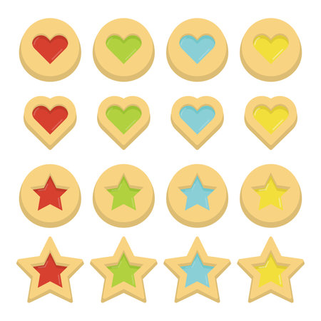 Illustration of stained glass cookiesのイラスト素材