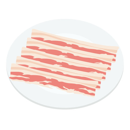 Illustration of thinly sliced pork bellyのイラスト素材
