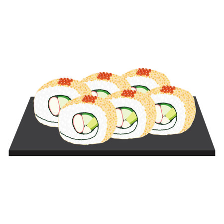 Illustration of California Rollのイラスト素材