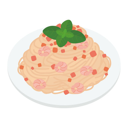 Illustration of cold pastaのイラスト素材