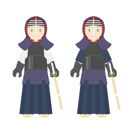 Kendo club illustrationのイラスト素材