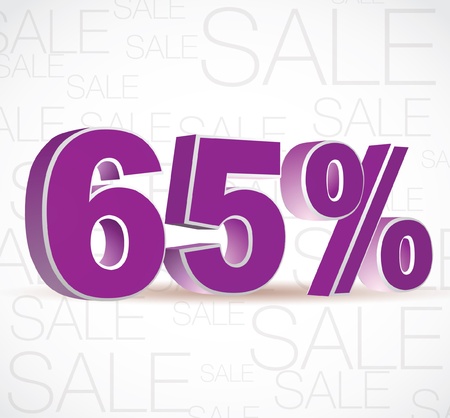 Vector 3D rendering of a 60 percentのイラスト素材