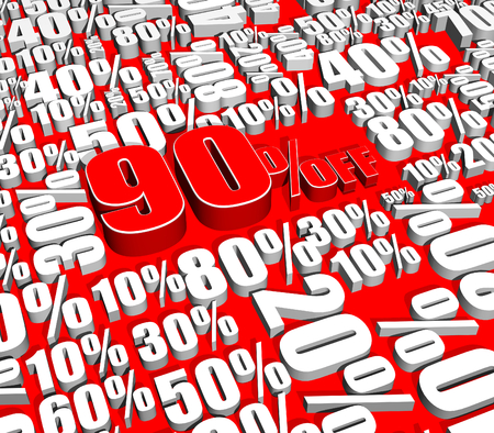Sale 90% Off on various percentages