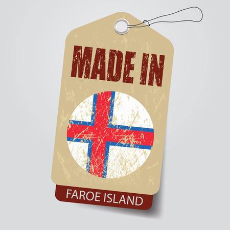 Made in  Faroe Island  . Tag .のイラスト素材