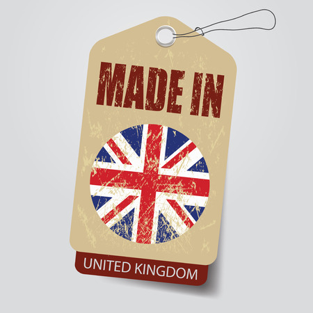 Made in United Kingdom   . Tagのイラスト素材