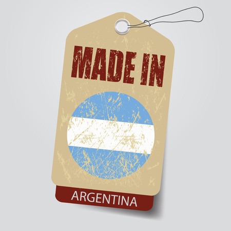 Made in Argentina . Tag .のイラスト素材