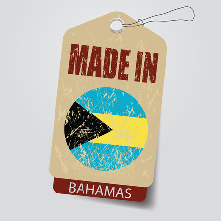 Made in  Bahamas  . Tag .のイラスト素材