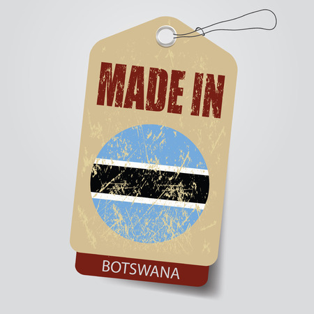Made in Botswana   . Tag .のイラスト素材