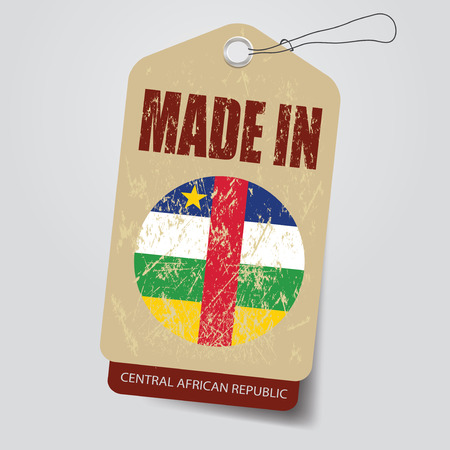 Made in Central African Republic    . Tag .のイラスト素材