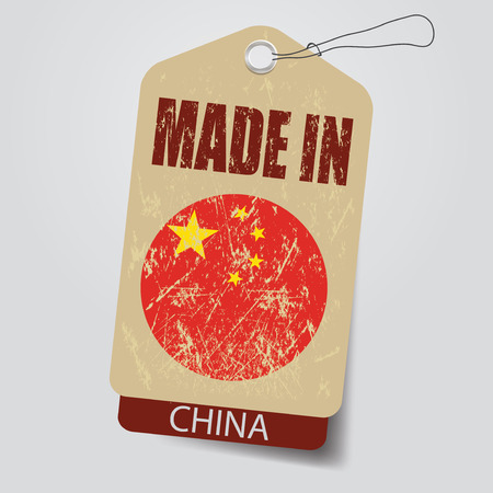 Made in China    . Tag .のイラスト素材