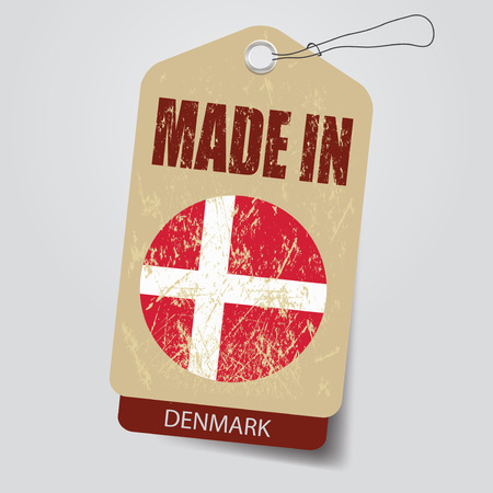 Made in   Demark    . Tag .のイラスト素材