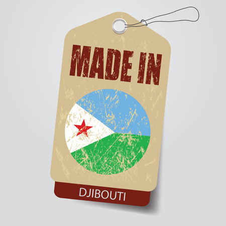 Made in  Djibout  . Tag .のイラスト素材