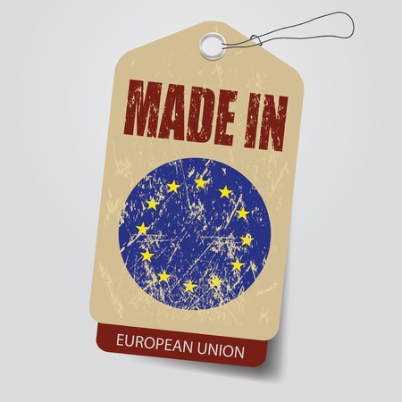 Made in EU    . Tag .のイラスト素材