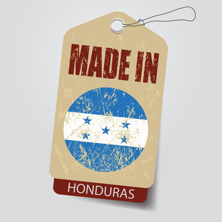 Made in  Honduras  . Tag .のイラスト素材