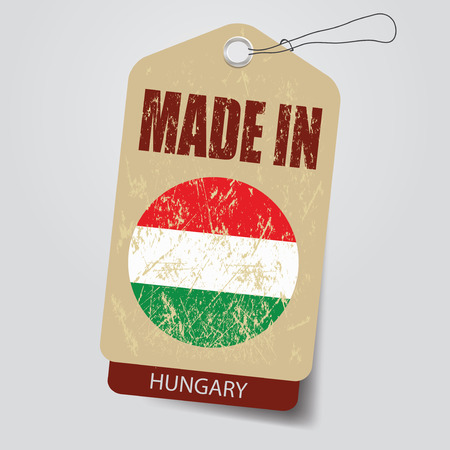 Made in   Hungary . Tag .のイラスト素材