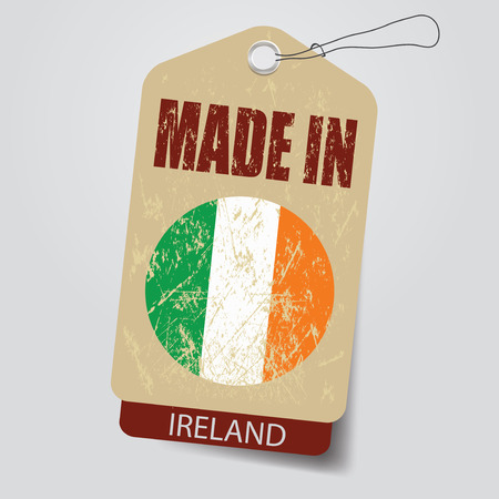Made in  Ireland  . Tag .のイラスト素材