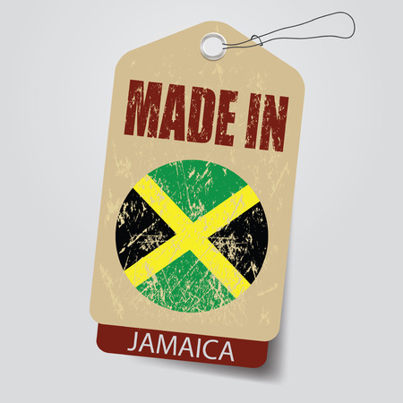 Made in   Jamaica . Tag .のイラスト素材