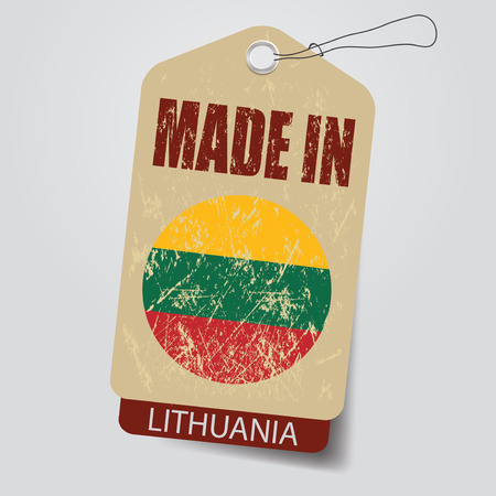 Made in  Lithuania  . Tag .のイラスト素材