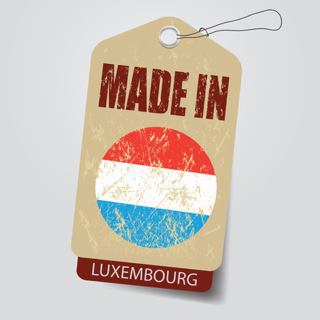 Made in   Luxembourg . Tagのイラスト素材