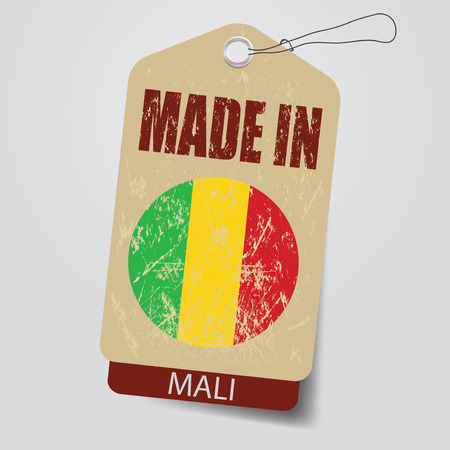Made in  Mali  . Tag .のイラスト素材
