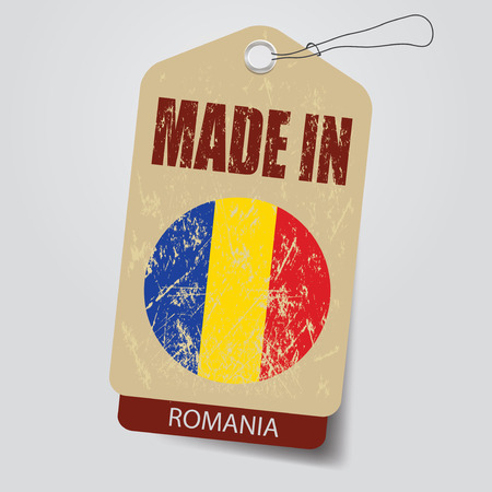 Made in  Romania  . Tag .のイラスト素材