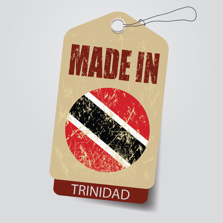 Made in  Trinidad  . Tag .のイラスト素材