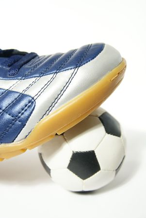  	Ball under bootの写真素材