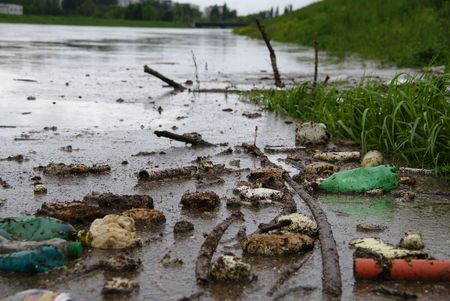  	Garbage in water