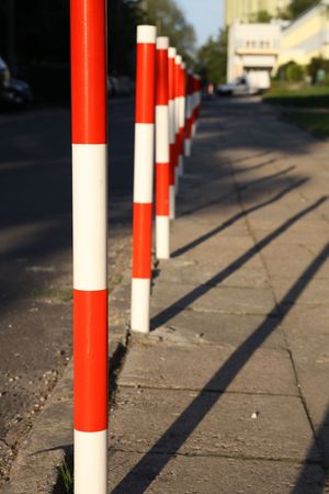  	Red-white postsの写真素材