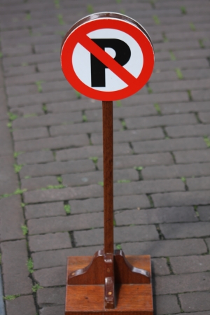 Small no parking signの写真素材