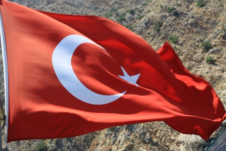 Turkish flagの写真素材