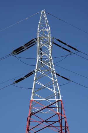White-red electricity mastの写真素材