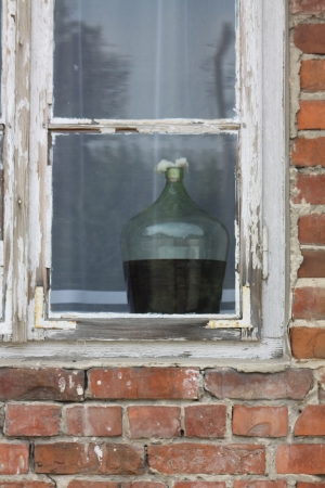 	Red wine in the windowの写真素材