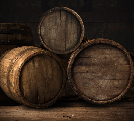 background of barrel cellar, beer, background, drinkの写真素材