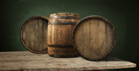 background of barrel, wood, black wooden corkの写真素材