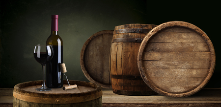 Old wood table top with smoke in the dark background.の写真素材