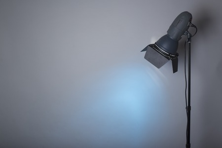 concrete room with three ceiling lamps