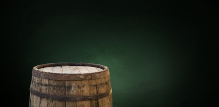 background of barrel and worn old table of wood