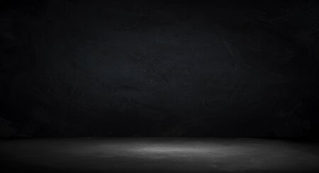 Empty top of natural stone table and stone wall background. For product displayの写真素材