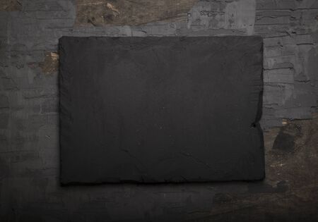 Black texture dark slate background. Beton concrete surface.の写真素材