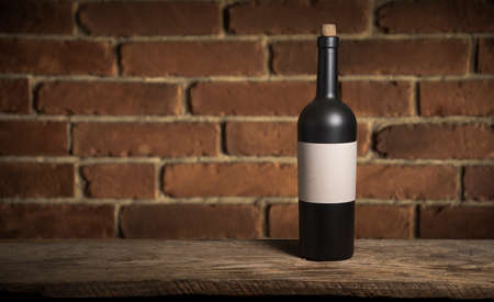 the still life with red wine, bottle, glass and old barrelの写真素材