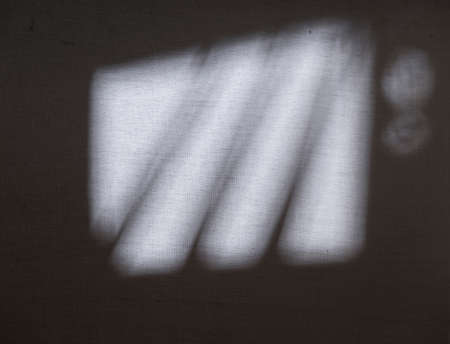 White empty wall with window shadow, perspective