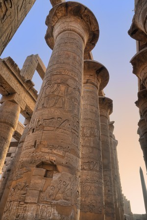 Great columns in Karnak temple, Luxorの写真素材